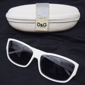 Dolce & Gabbana D&G White Designer Sunglasses